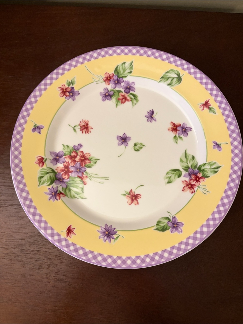2 Waverly Garden Room Fields of Flowers Columbia 11” Dinner Plates NWOT